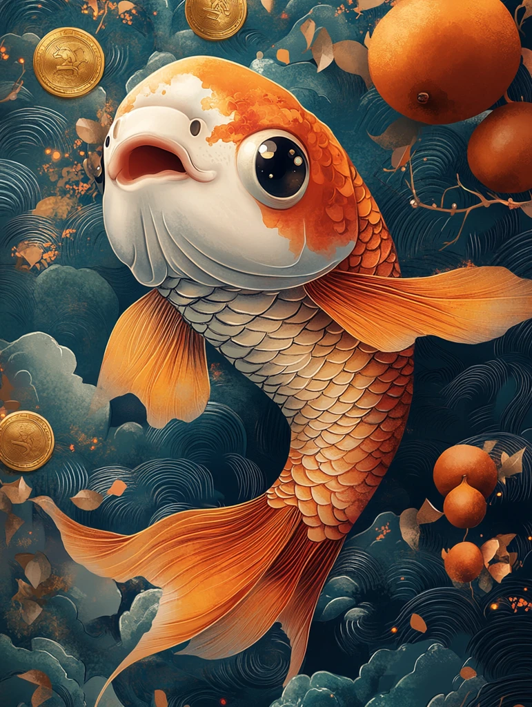 红色信封鲤鱼装饰