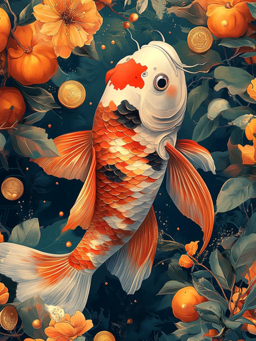 红色信封鲤鱼装饰