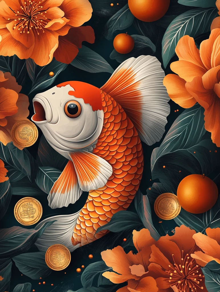 红色信封金鱼装饰