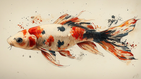 神秘锦鲤侧视图