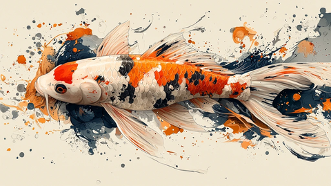 神秘锦鲤侧视图