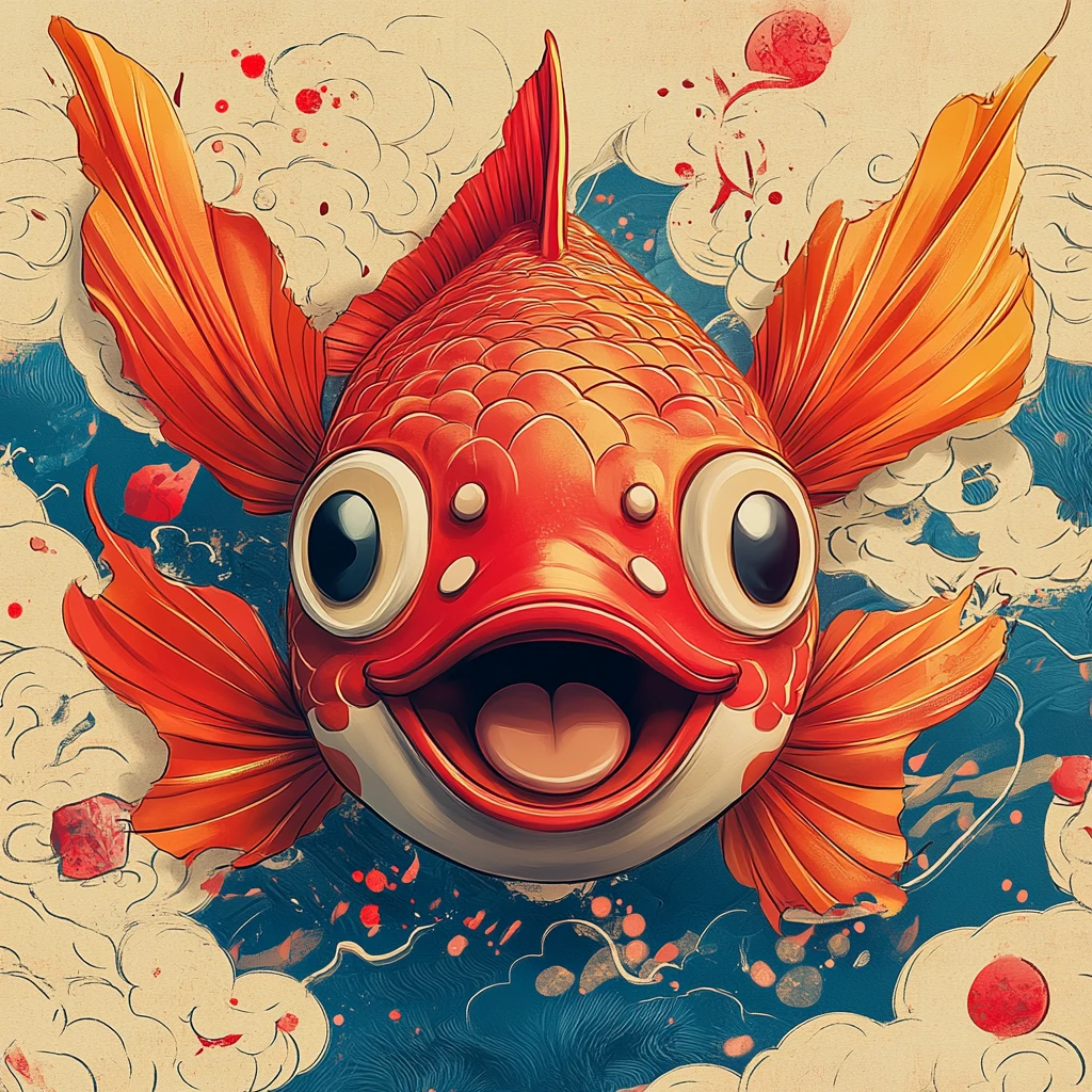 红鲤鱼戏曲脸谱