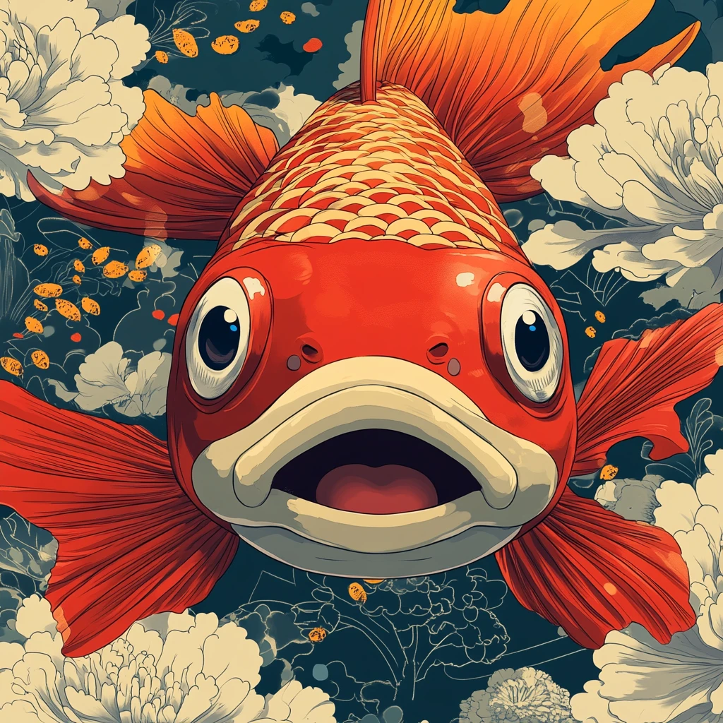 红鲤鱼戏曲脸谱