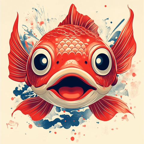 红鲤鱼戏曲脸谱