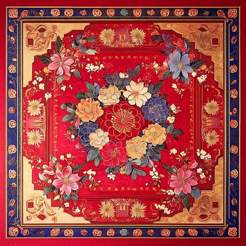 新春佳节对联图案