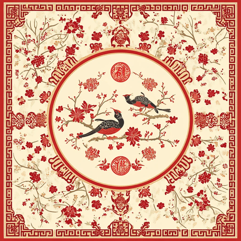 新春佳节对联图案