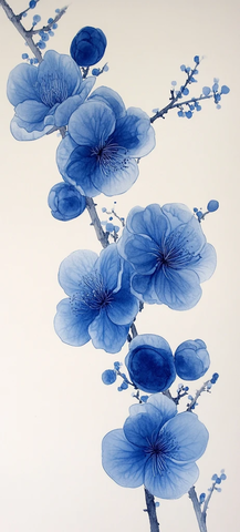 青花瓷墨梅图