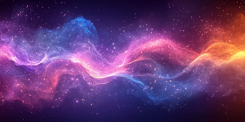 紫粉蓝波形发光背景