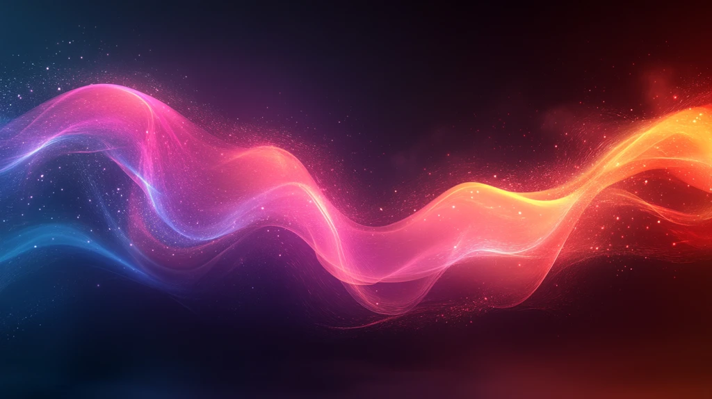 紫色光晕波浪线