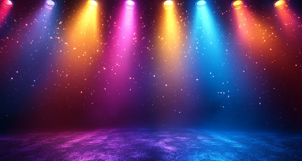 彩色灯光舞台效果