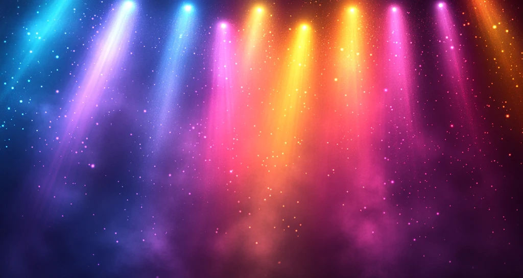 彩色灯光舞台效果