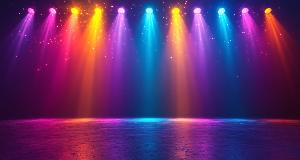 彩色灯光舞台效果