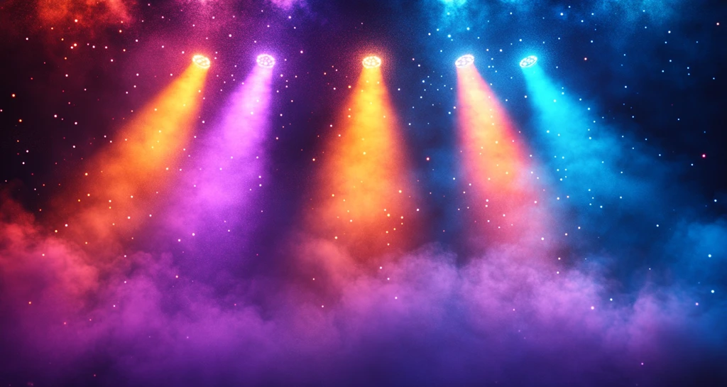 彩色灯光舞台效果