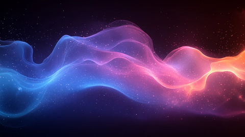 蓝紫波浪线矢量图