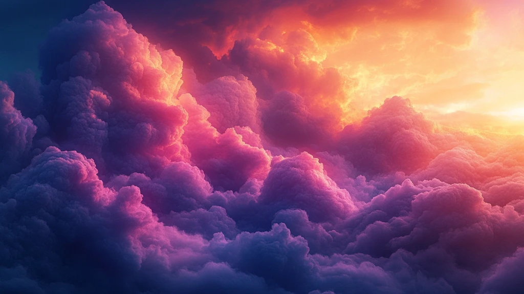 云状紫粉壁纸
