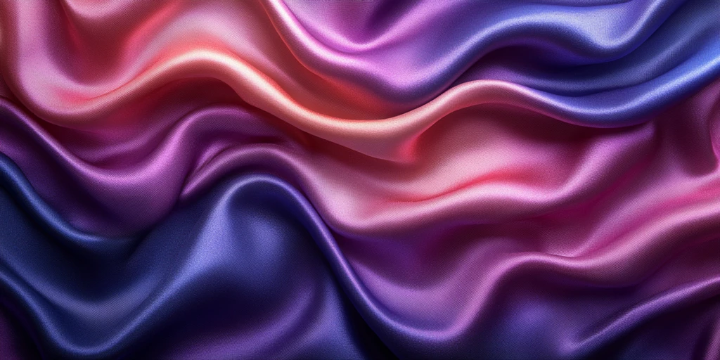 紫渐变真丝缎面料