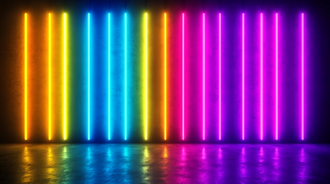 蓝紫黄渐变光影