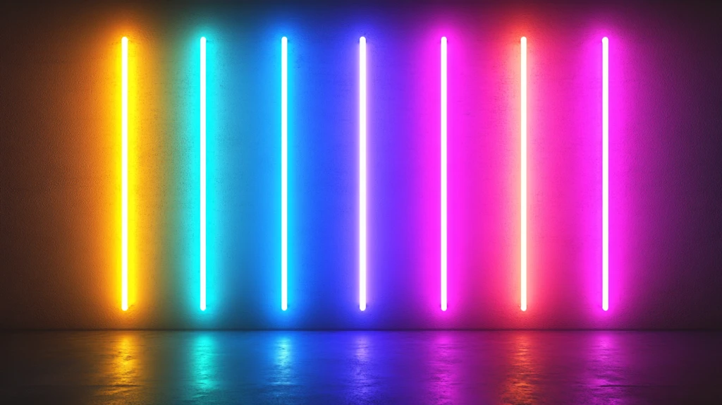 蓝紫黄渐变光影