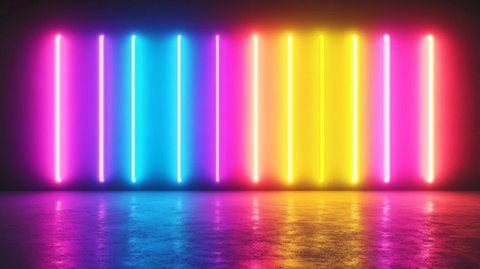 蓝紫黄渐变光影