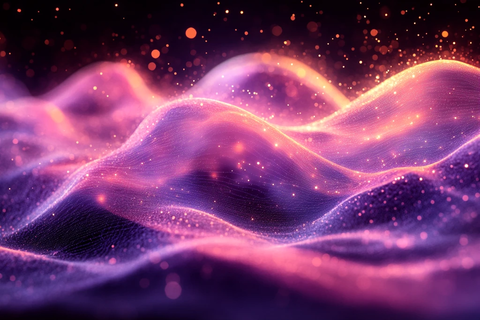 紫色渐变波纹线