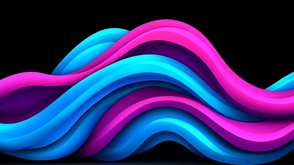 蓝色紫色波浪线