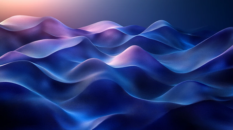 蓝色波浪曲线设计