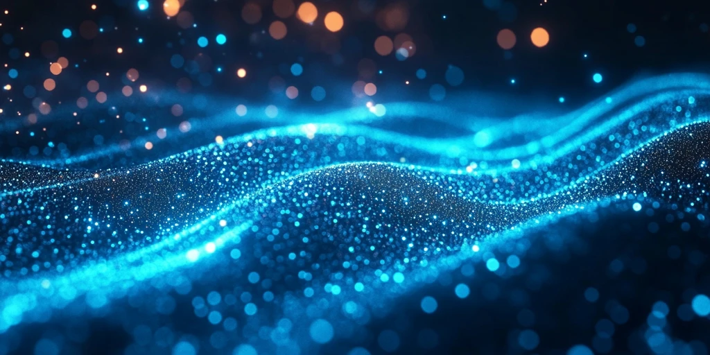 蓝光波浪线背景