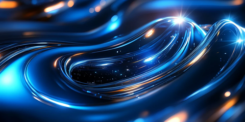 蓝光波浪线背景