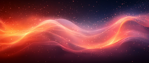 红橙渐变波纹图