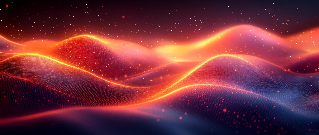 红橙渐变波纹图