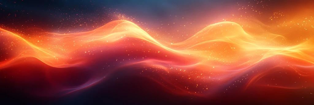 暖光波浪几何图