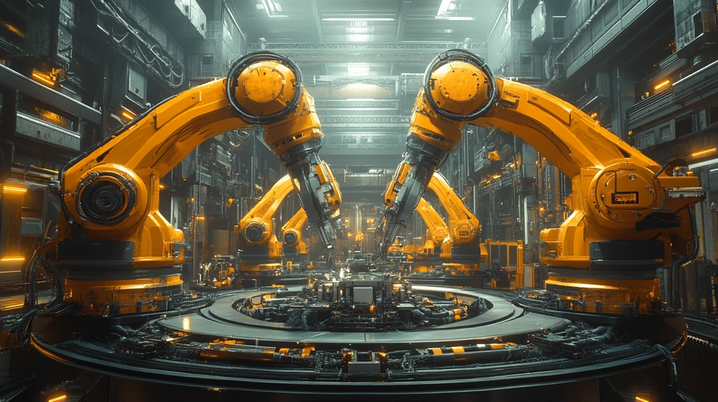 工厂机械臂圆形平台