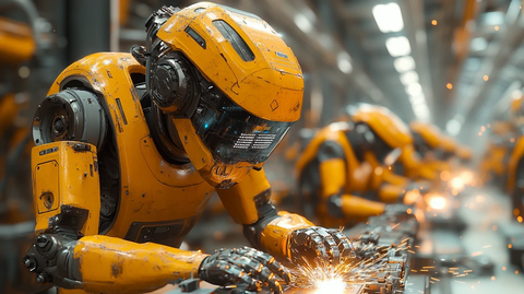 黄色机械臂焊接