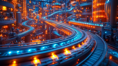 机械工厂节日装饰