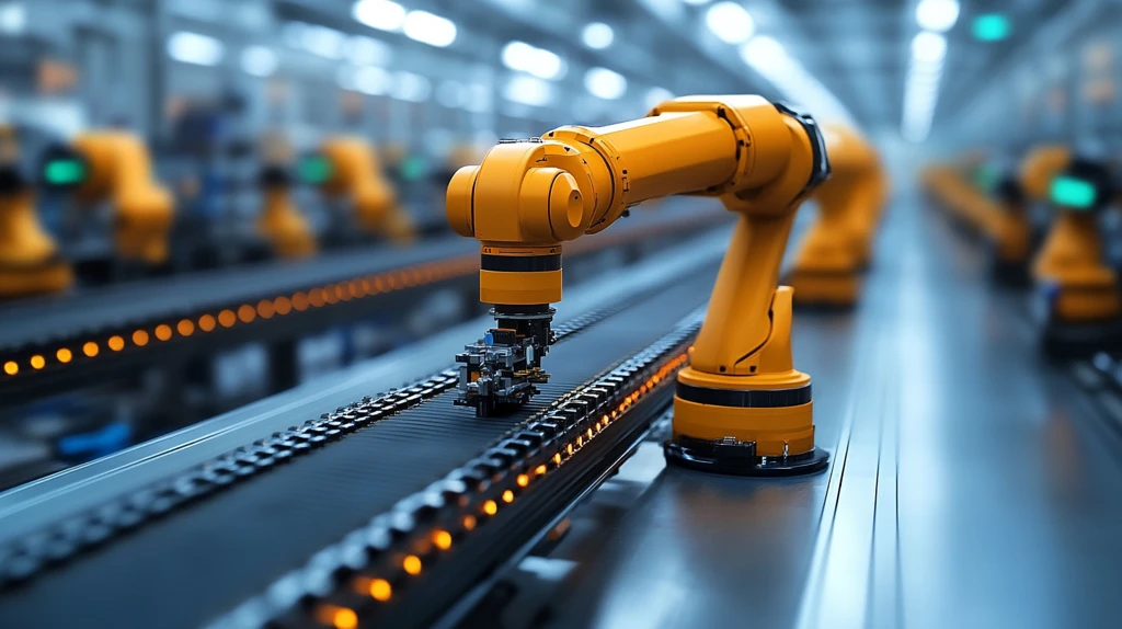 工厂装配线机械臂