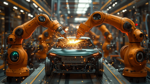 特斯拉工厂装配线