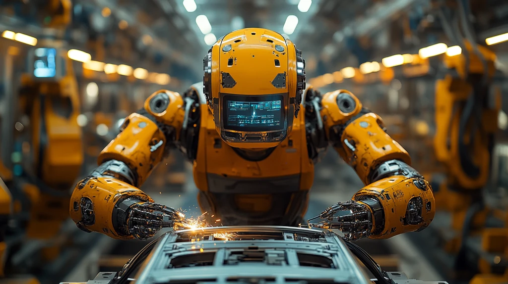 机器人焊接汽车框架