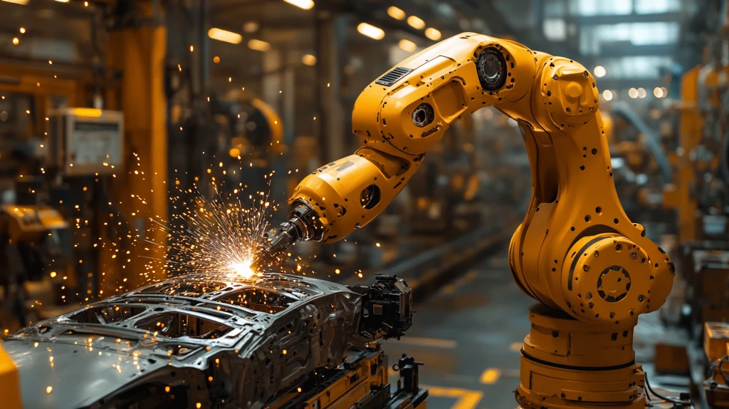 机器人焊接汽车框架