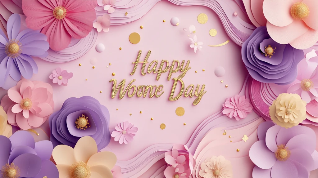 妇女节纸雕背景