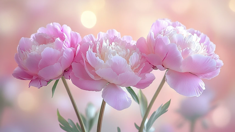 粉嫩芍药梦幻柔光