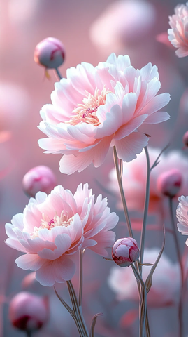 粉色白色芍药花瓣