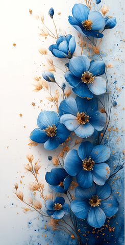 水彩花卉边框背景