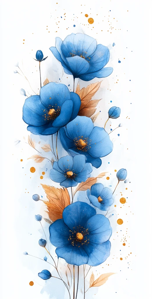 水彩花卉边框背景