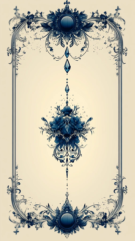 蓝线白底装饰框