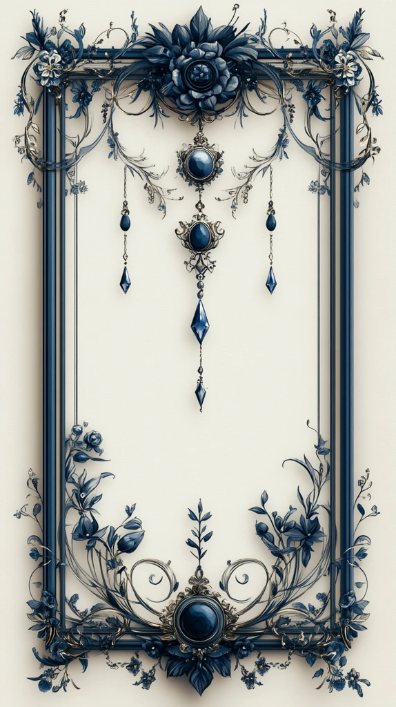 蓝线白底装饰框