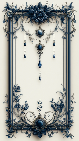 蓝线白底装饰框