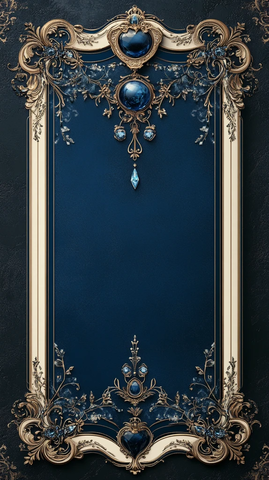 蓝线白底装饰框