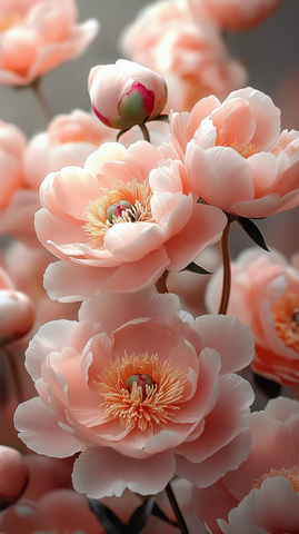 粉色牡丹梦幻背景