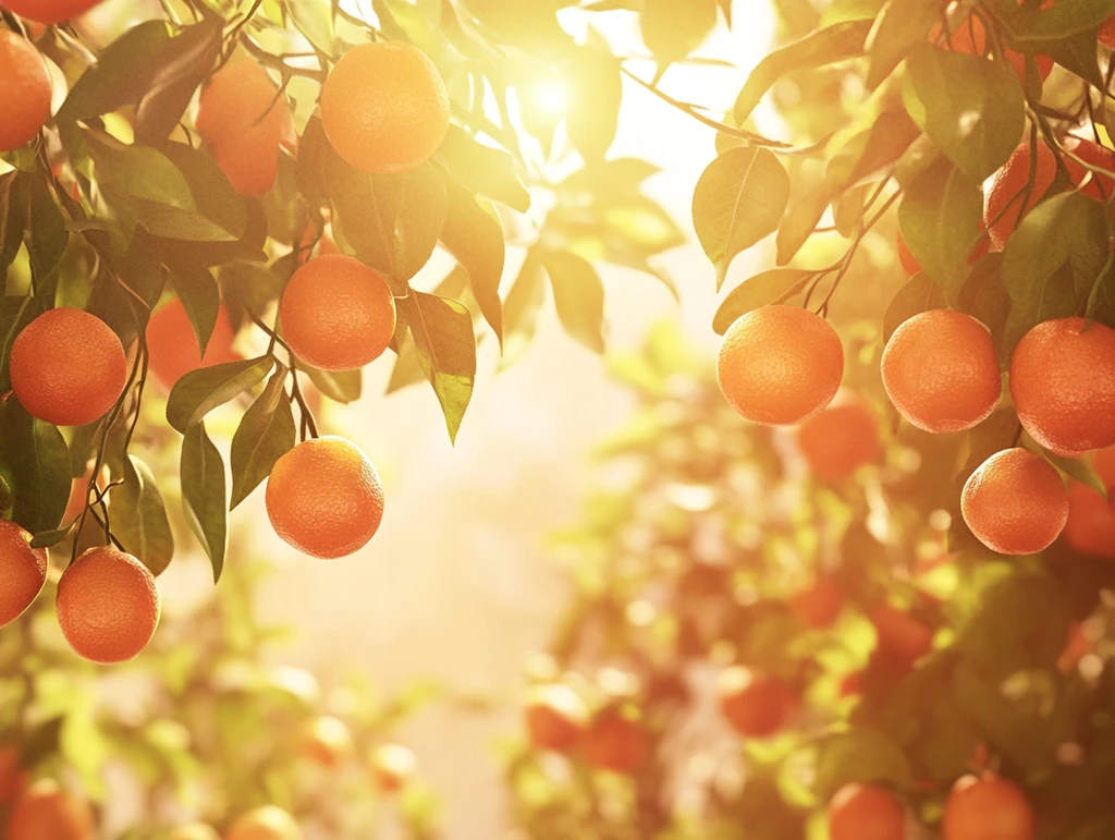 阳光下的金桔