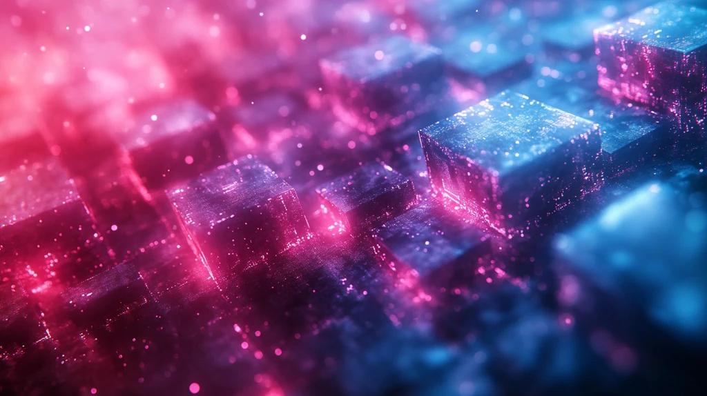 蓝粉数码交织背景